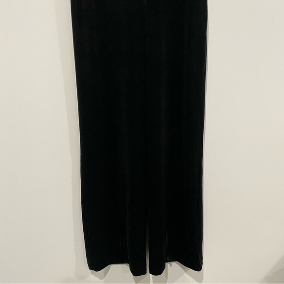 SPANX Velvet Split Hem Wide Leg Pant Very Black Slimming Comfort Size Small - Picture 5 of 14